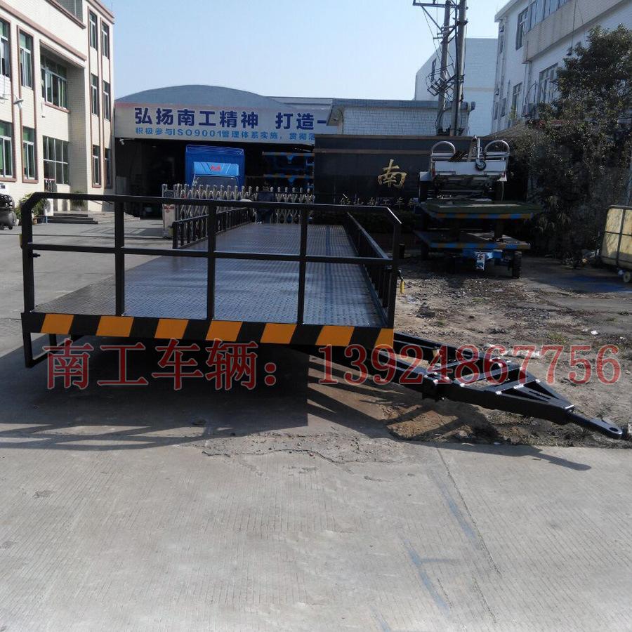 13米平板拖車 液壓剎車護(hù)欄平板拖車