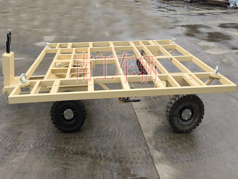 2噸骨架式平板拖車(chē) 帶輪檔吊環(huán)